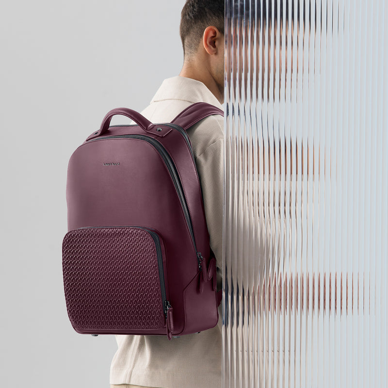 Lapis Bard Enigma bordo kožni ranac za laptop na ramenu